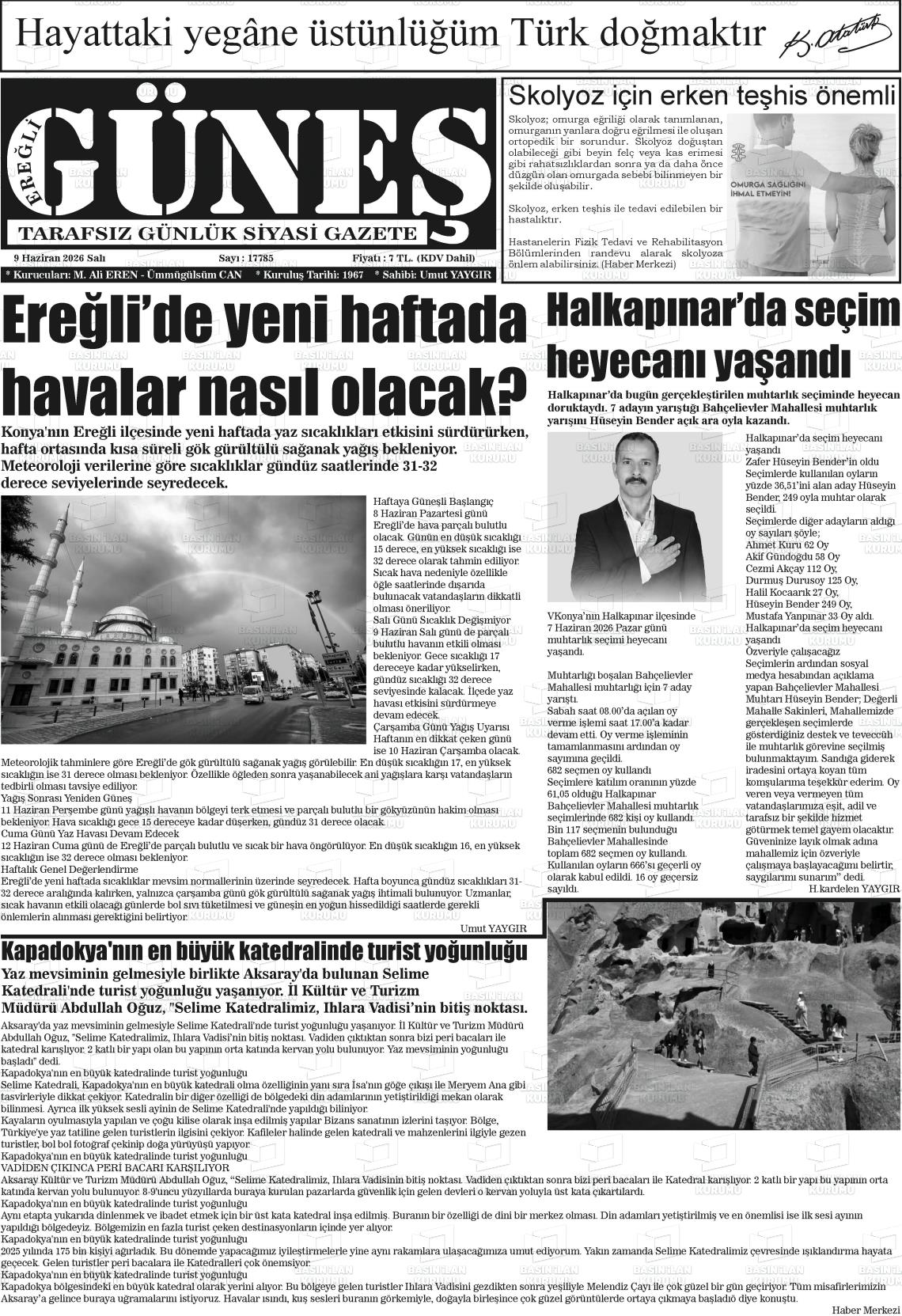 Konya Eregligunes 09.06.2026