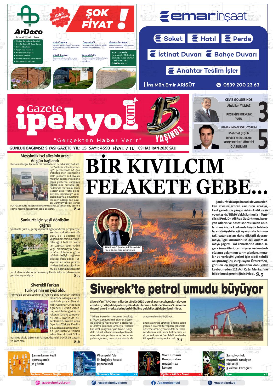 Sanliurfa Gazeteipekyol 09.06.2026