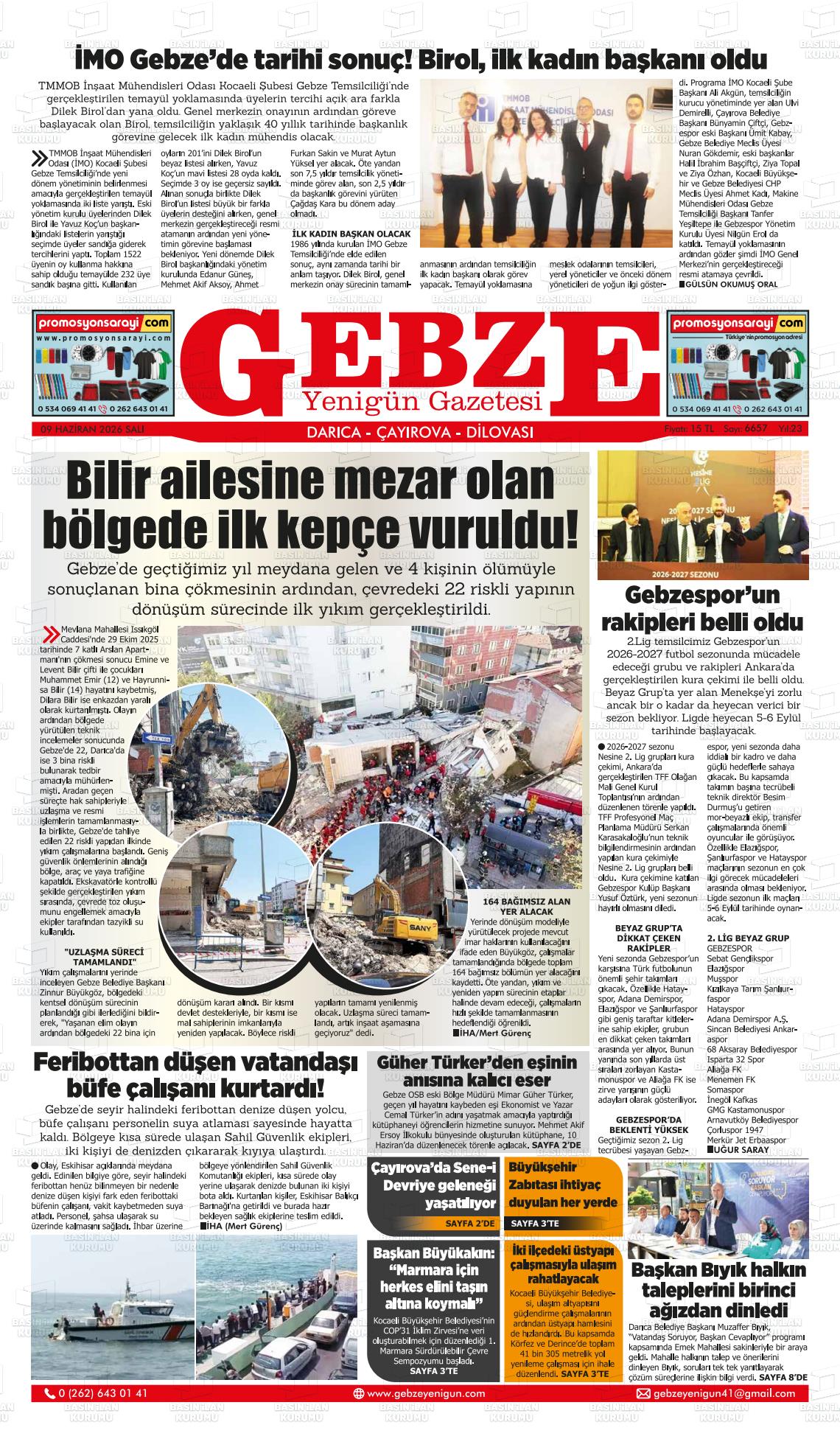 Kocaeli Gebzeyenigun 09.06.2026