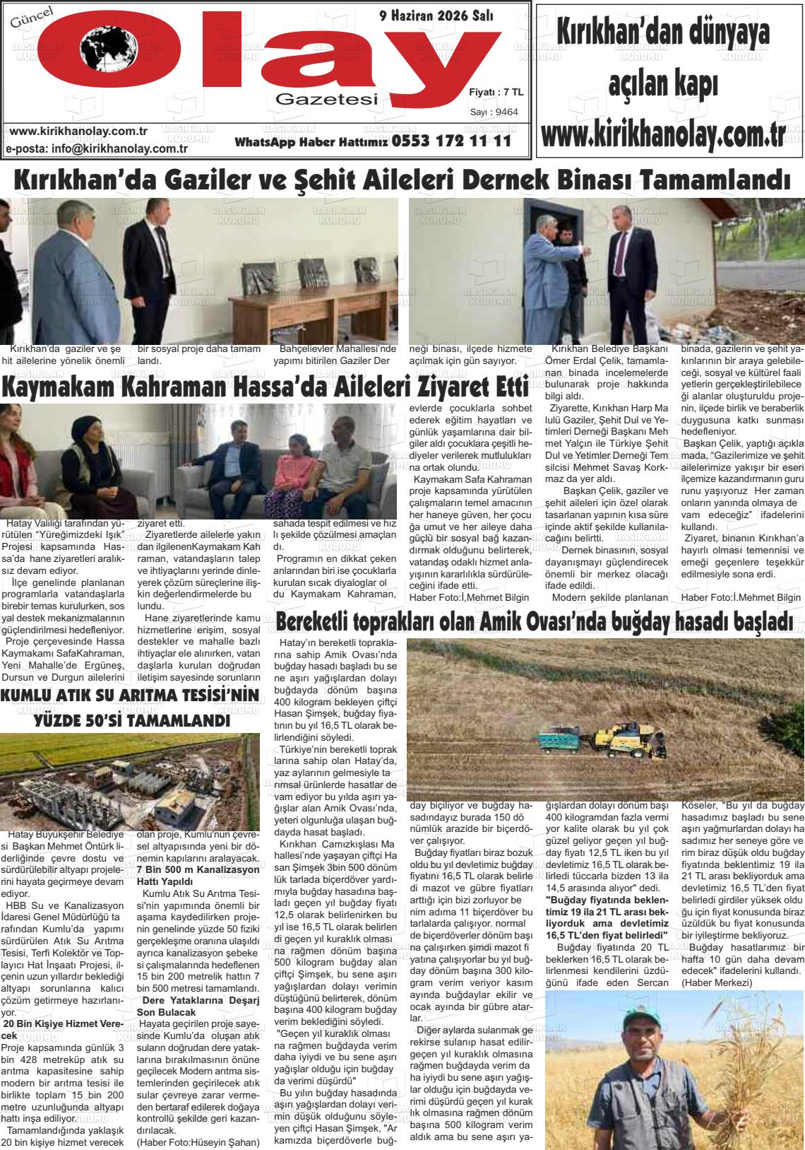 Hatay Guncelolay 09.06.2026