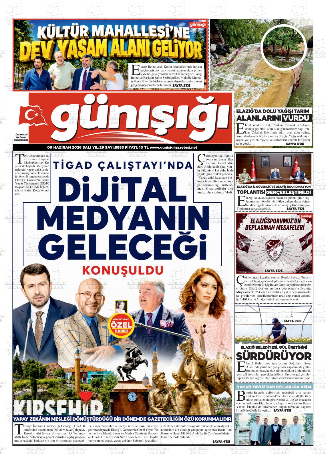 Elazig Gunisigi 09.06.2026