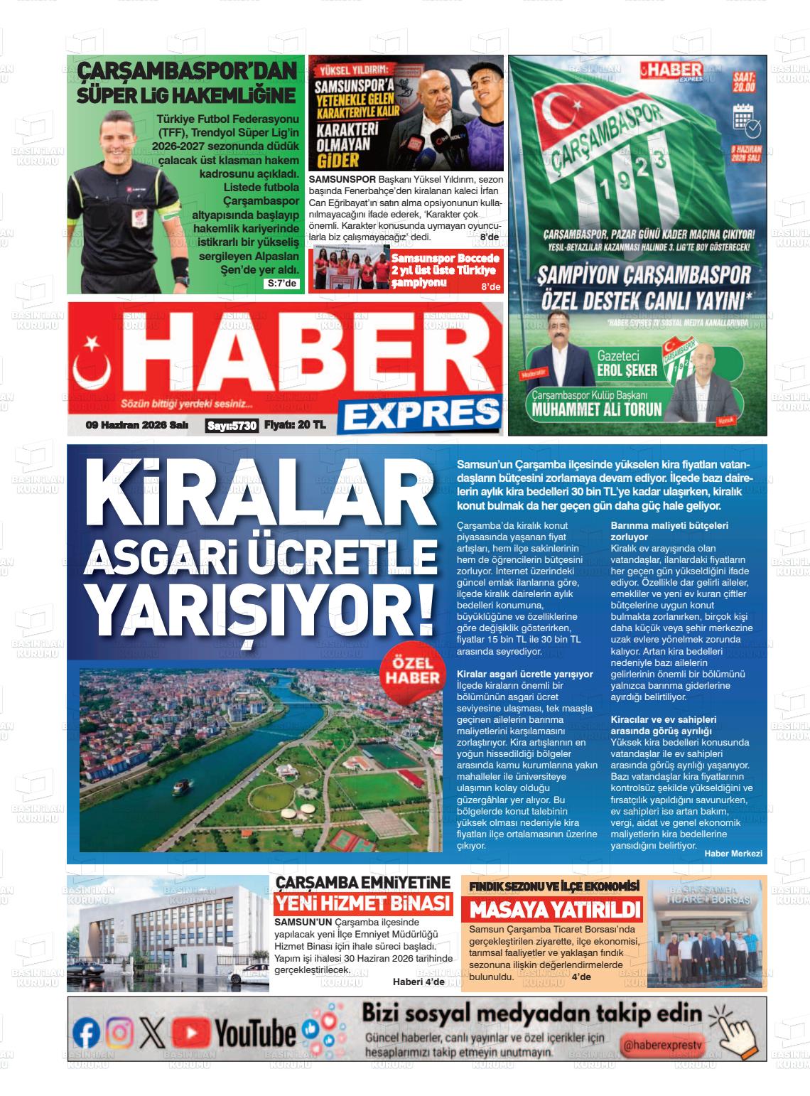 Samsun Haberexpres 09.06.2026