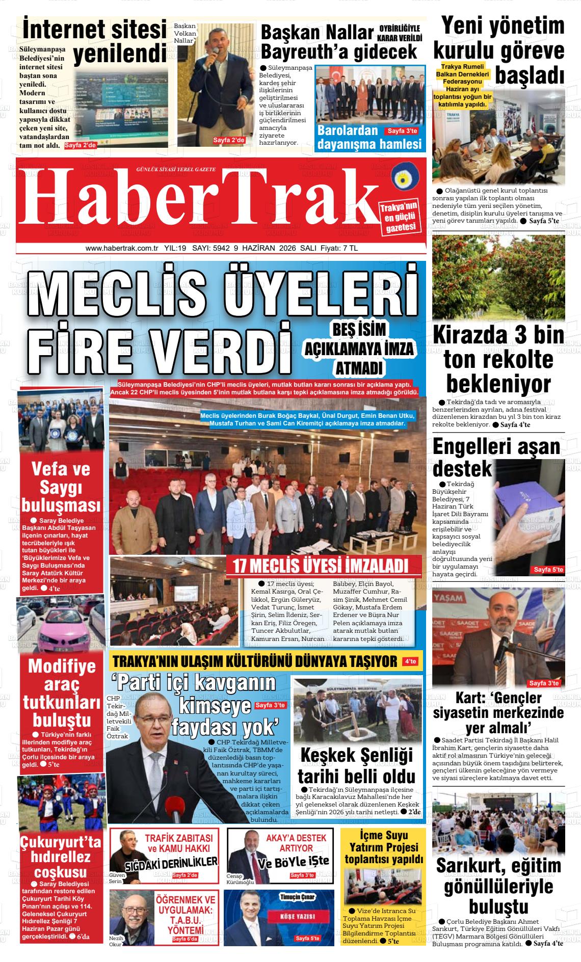 Tekirdag Habertrak 09.06.2026