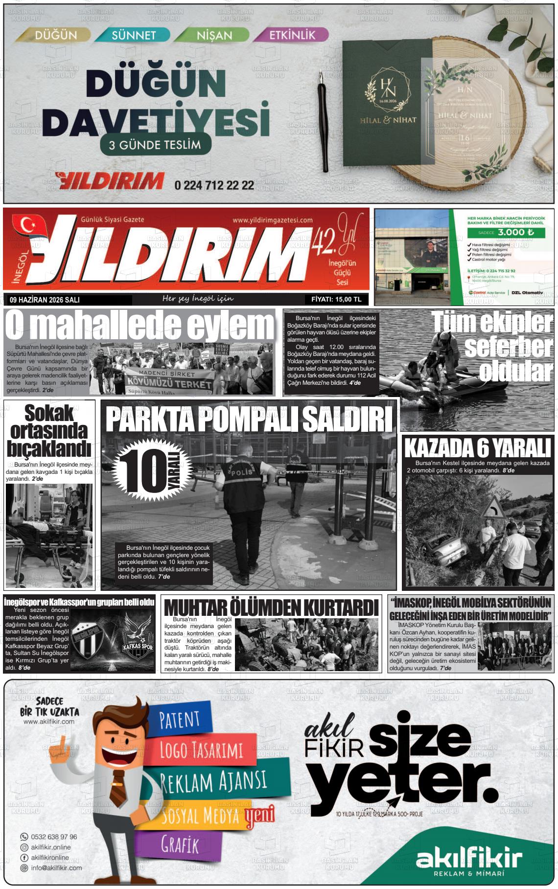Bursa Inegolyildirim 09.06.2026
