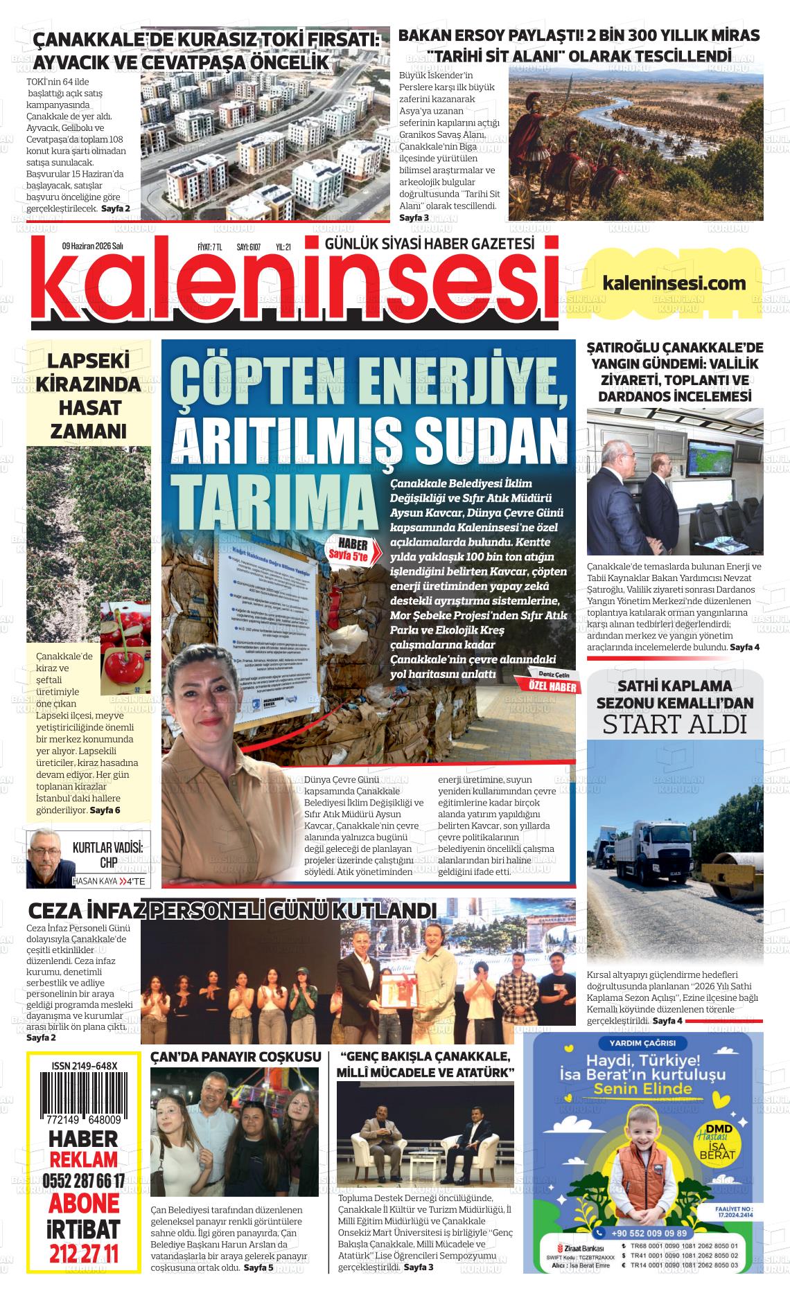 Canakkale Kaleninsesi 09.06.2026