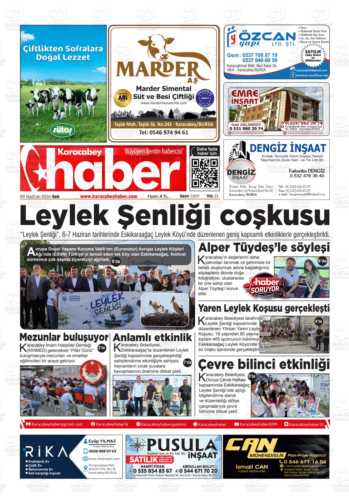 Bursa Karacabeyhaber 09.06.2026