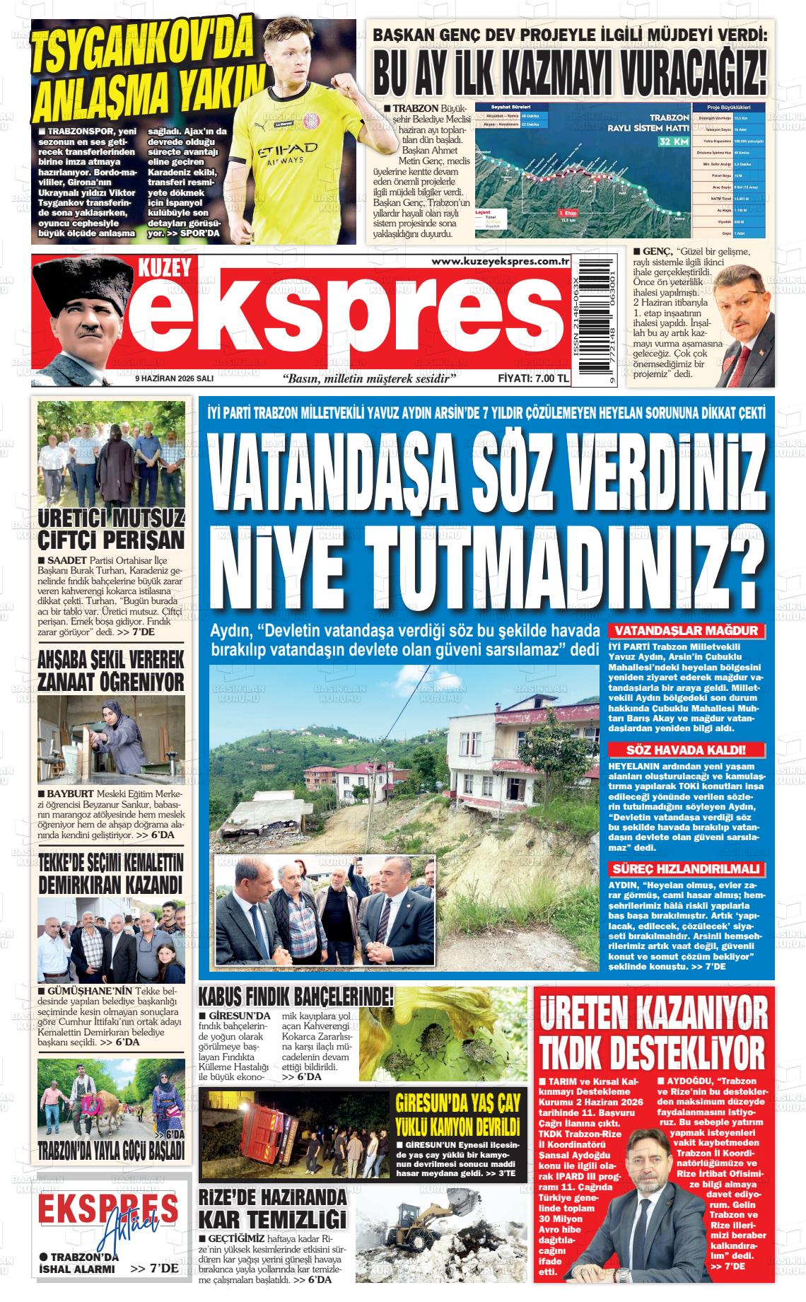 Trabzon Kuzeyekspres 09.06.2026