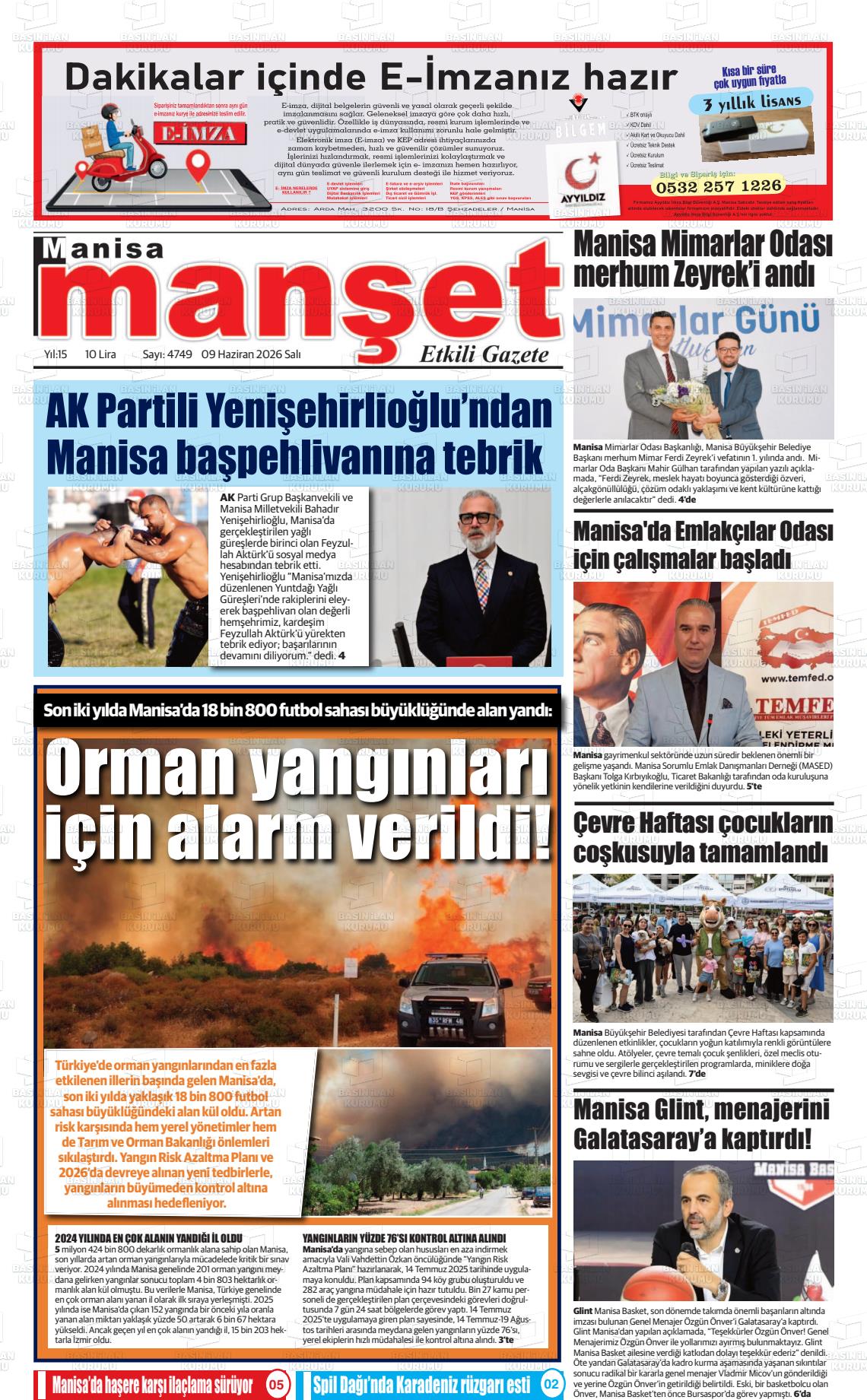 Manisa Manset 09.06.2026