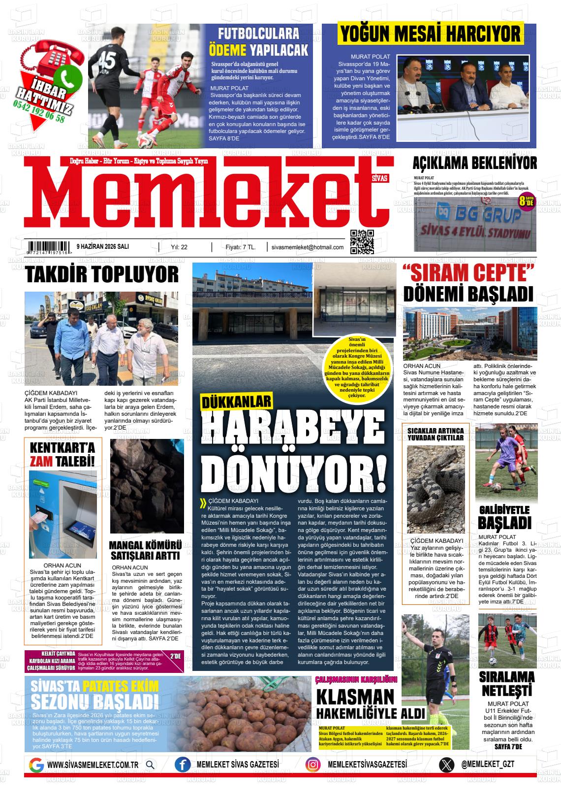 Sivas Memleket 09.06.2026