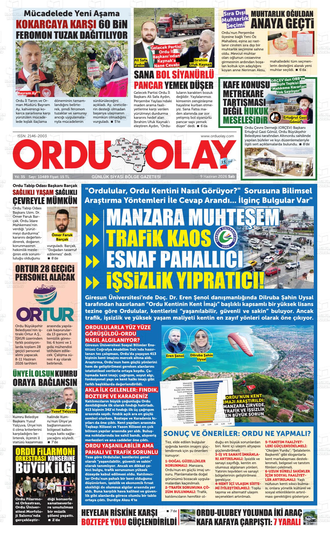 Ordu Olay 09.06.2026