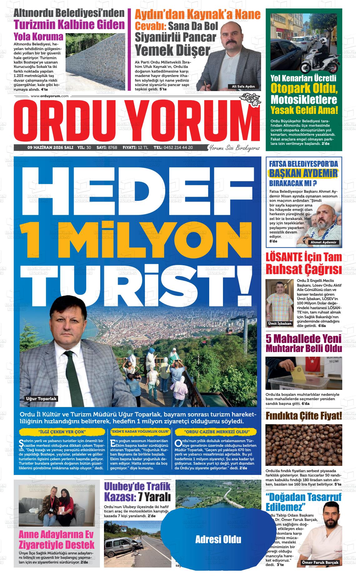 Ordu Yorum 09.06.2026