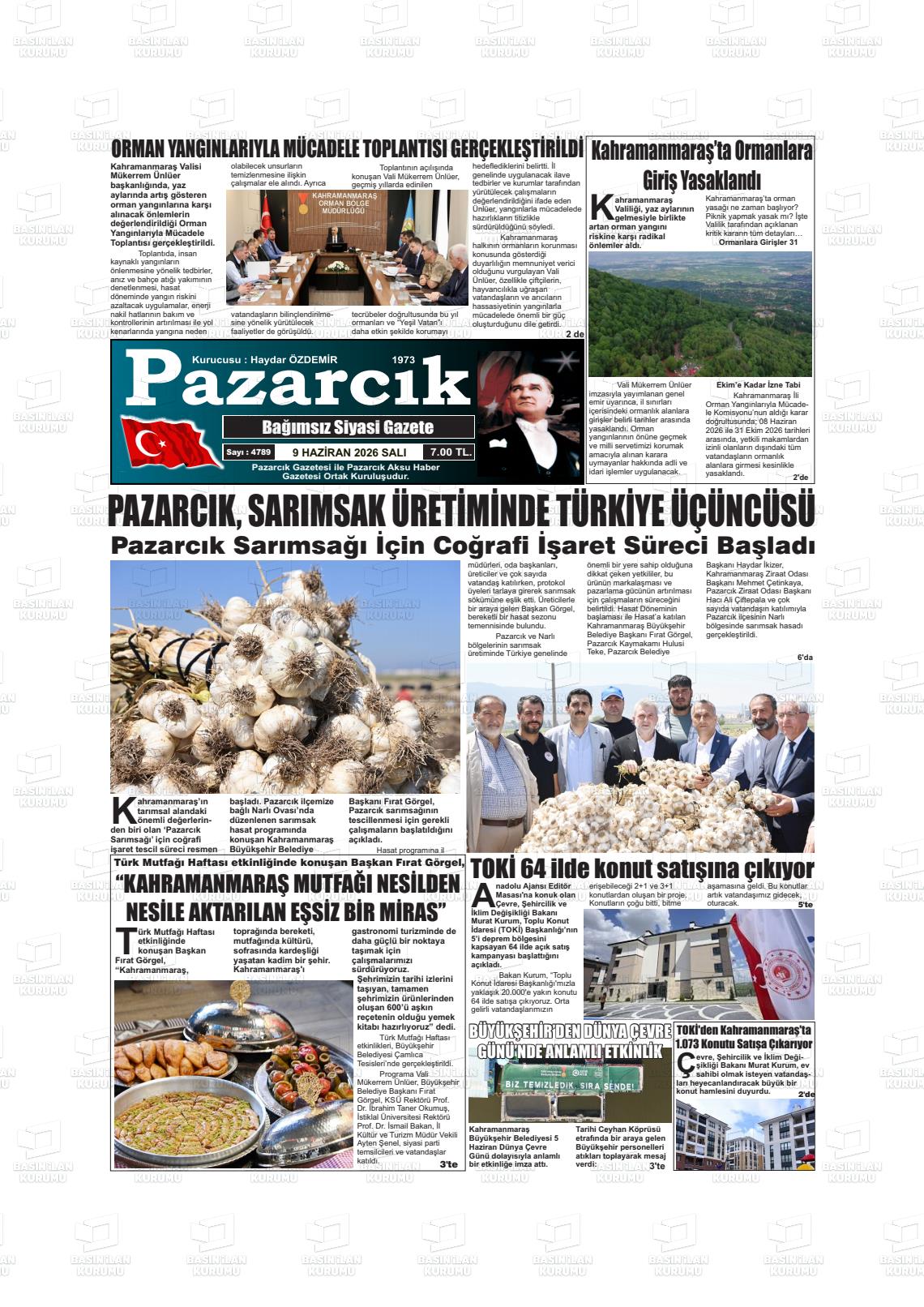 Kahramanmaras Pazarcik 09.06.2026
