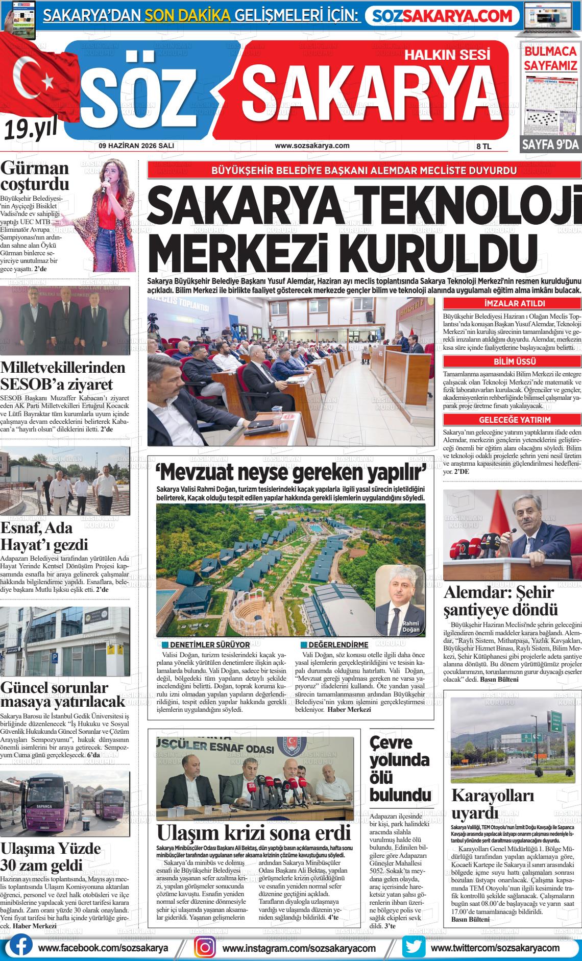 Sakarya Halk 09.06.2026