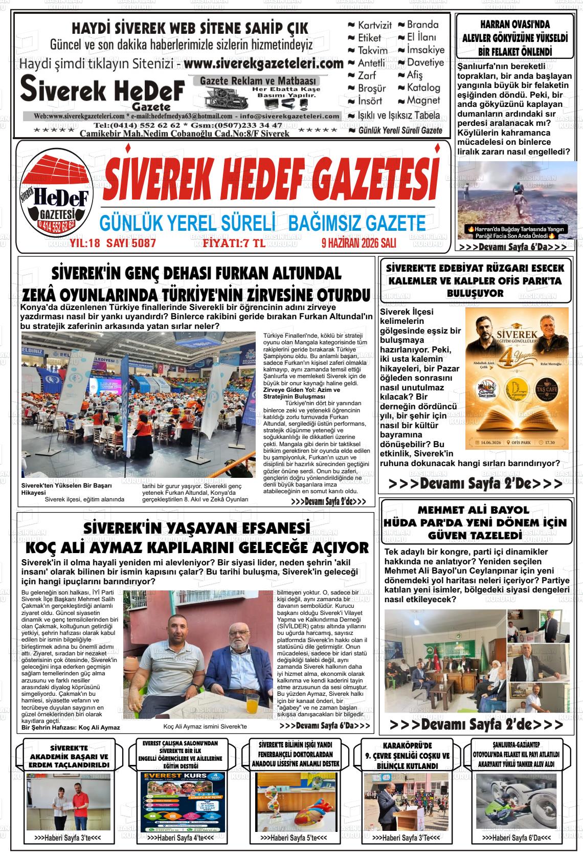 Sanliurfa Siverekhedef 09.06.2026