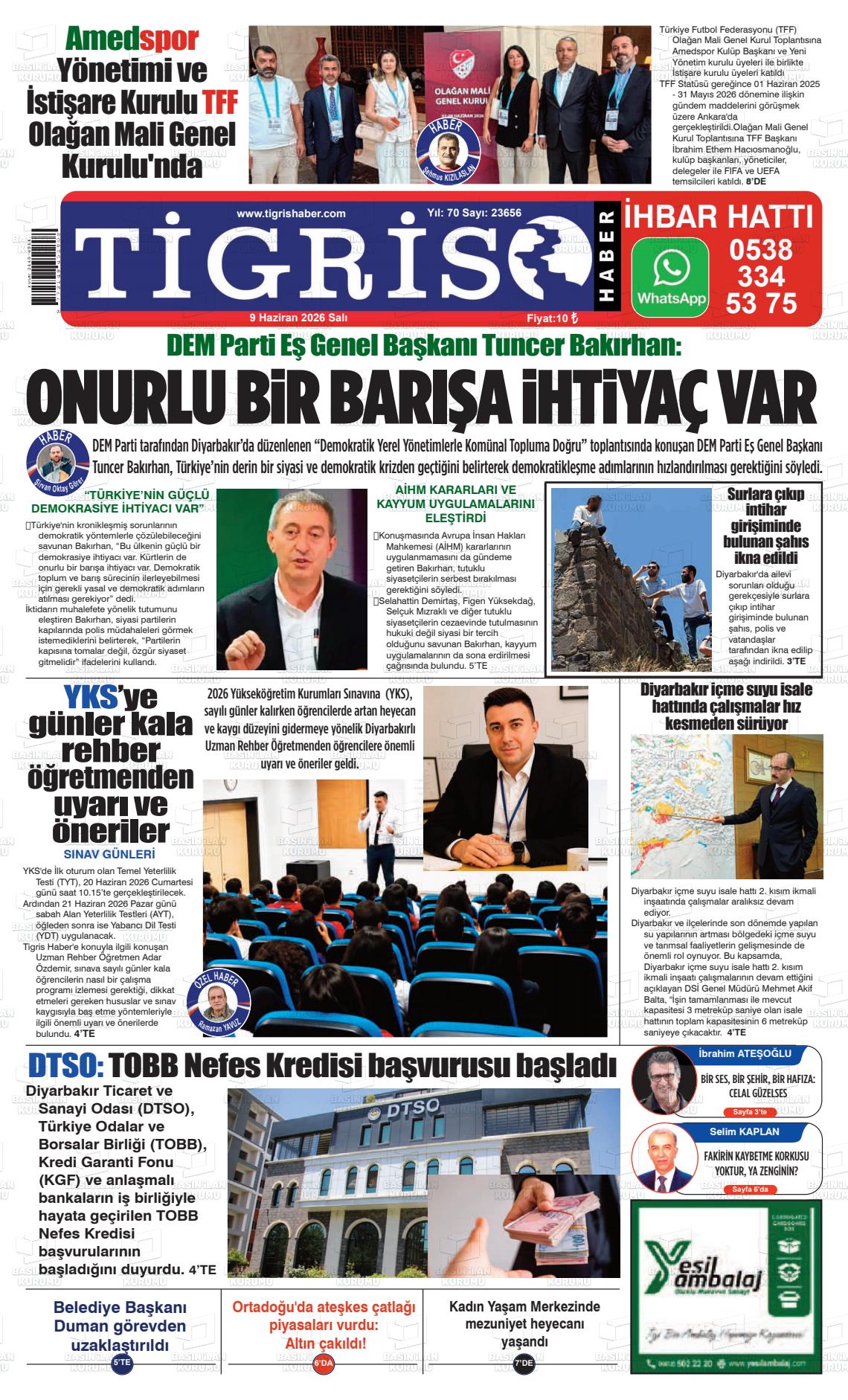 Diyarbakir Tirgis 09.06.2026
