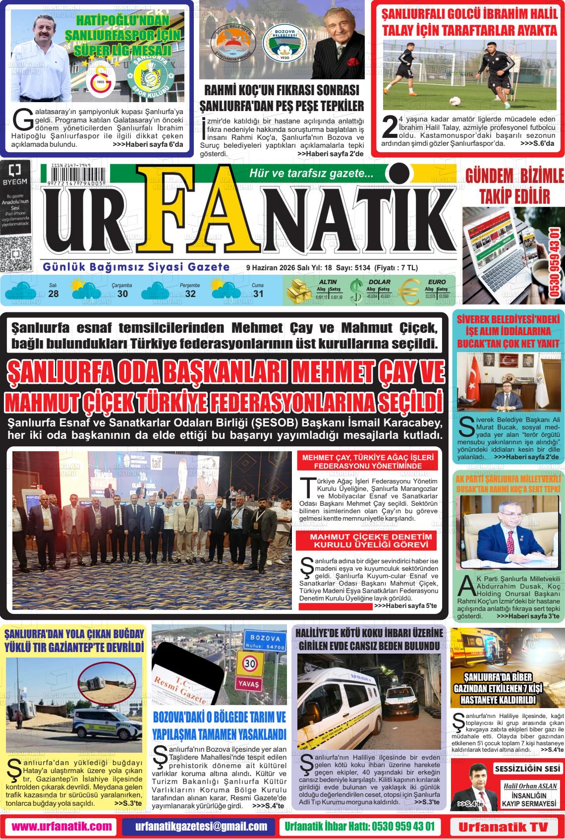 Sanliurfa Urfanatik 09.06.2026