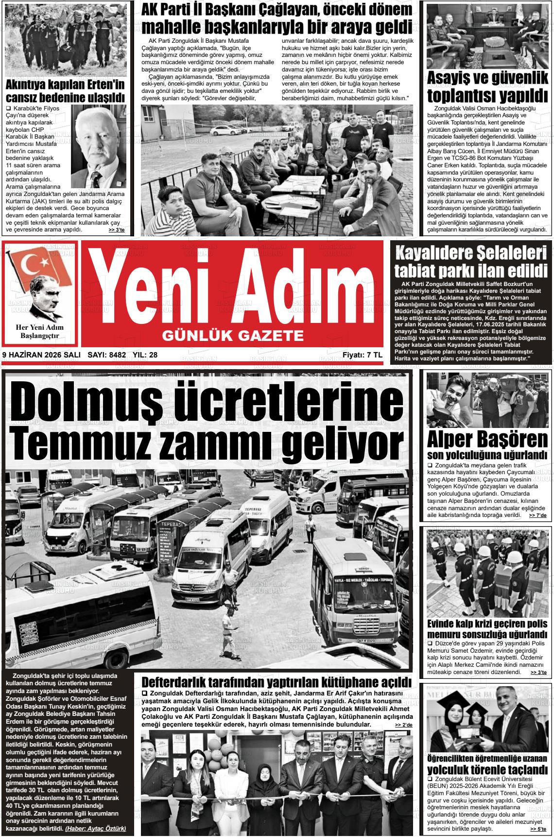 Zonguldak Yeniadim 09.06.2026
