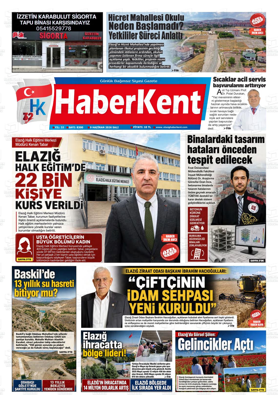 Elazig Yenicag 09.06.2026