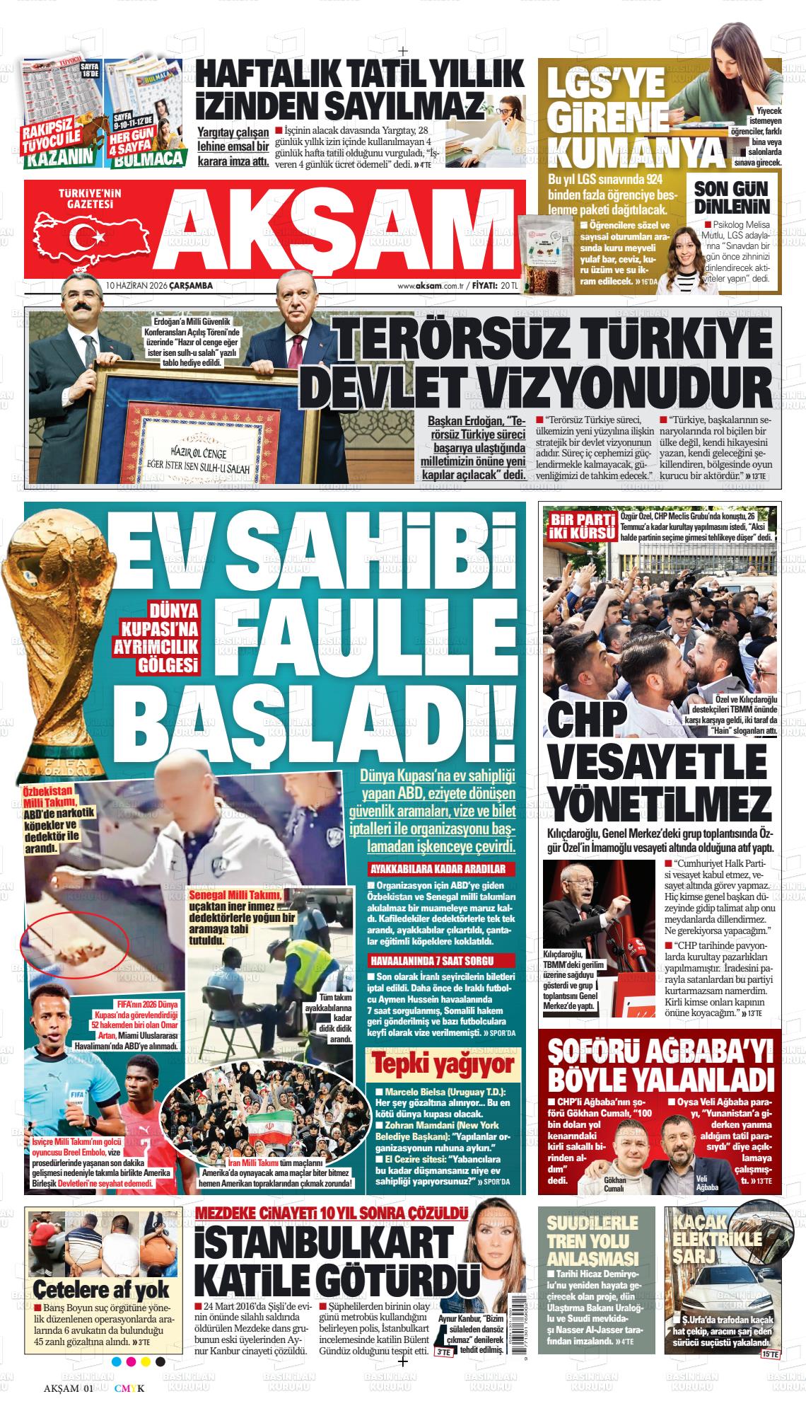 Akşam Gazetesi 10.06.2026