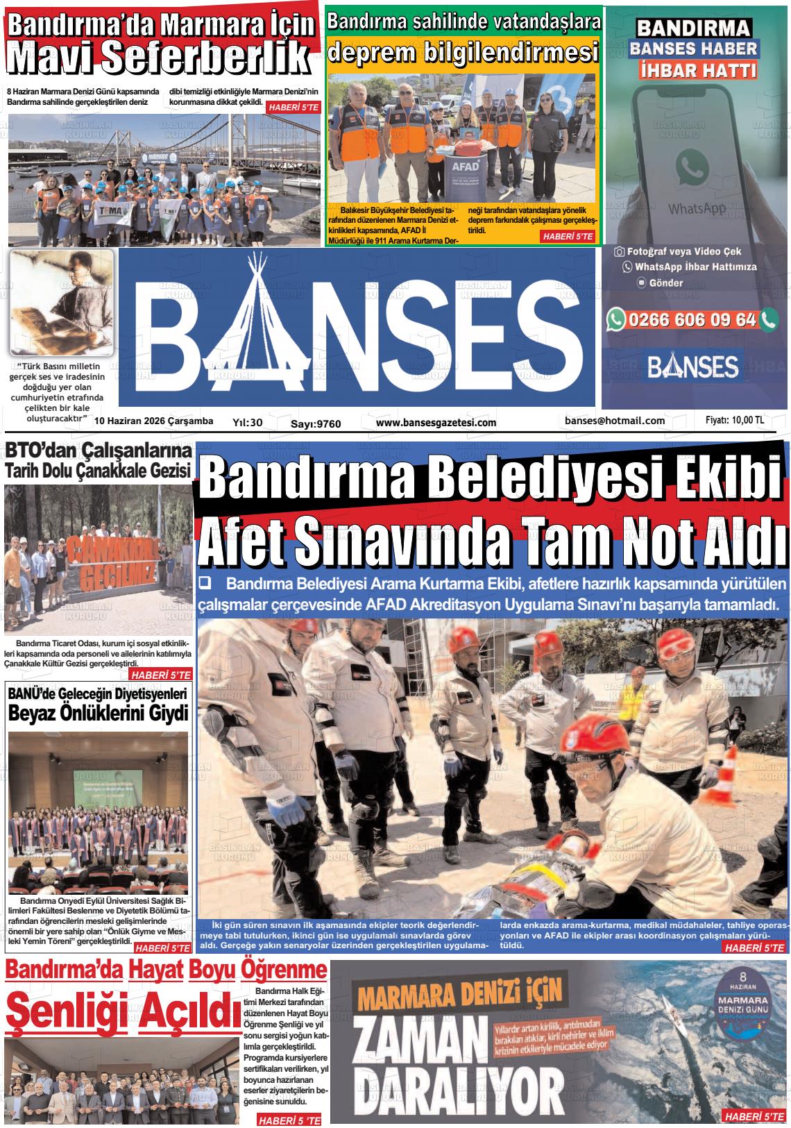 Balikesir Banses 10.06.2026