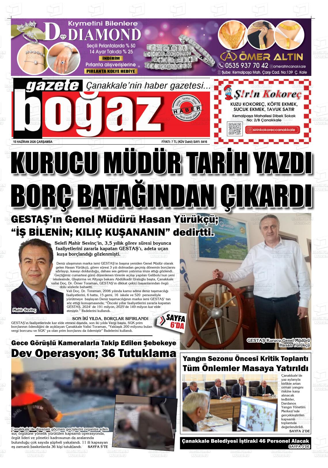 Canakkale Bogaz 10.06.2026