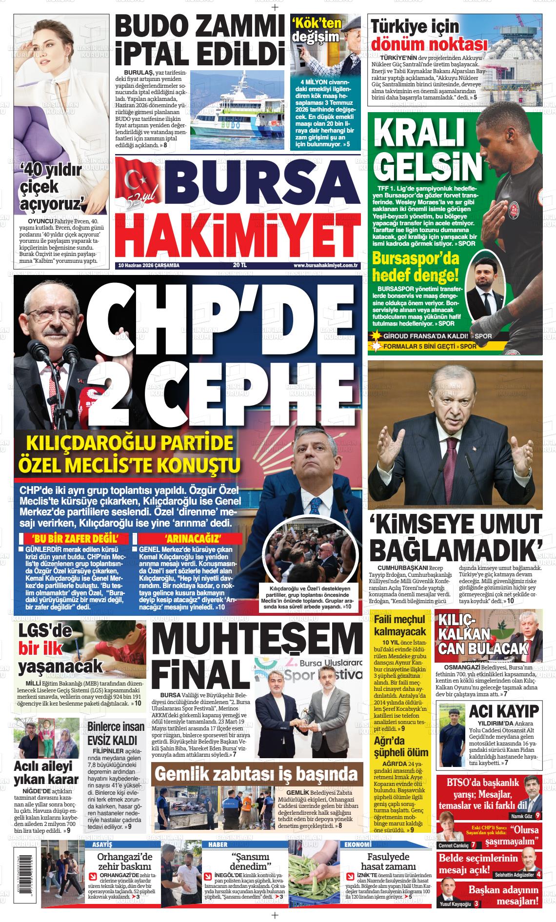 Bursa Hakimiyet 10.06.2026
