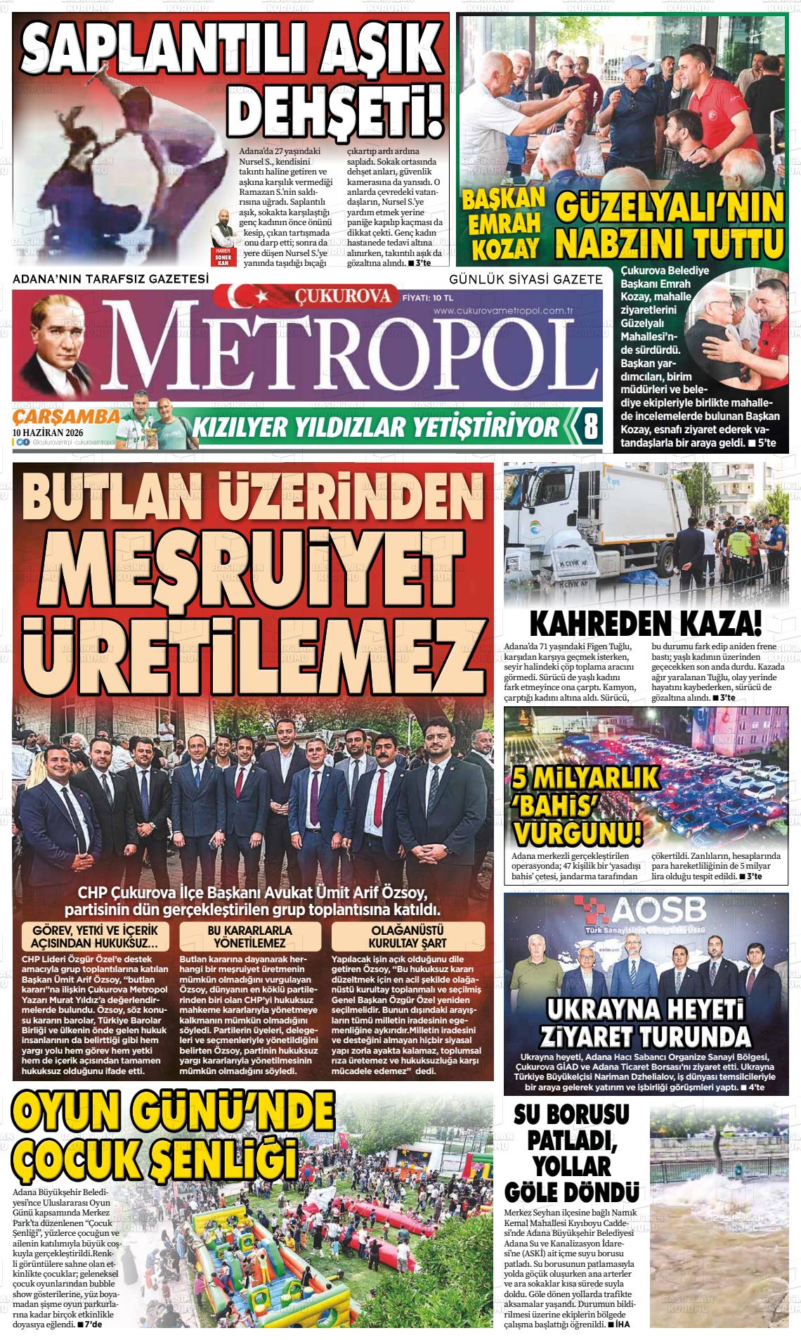 Adana Cukurovametropol 10.06.2026