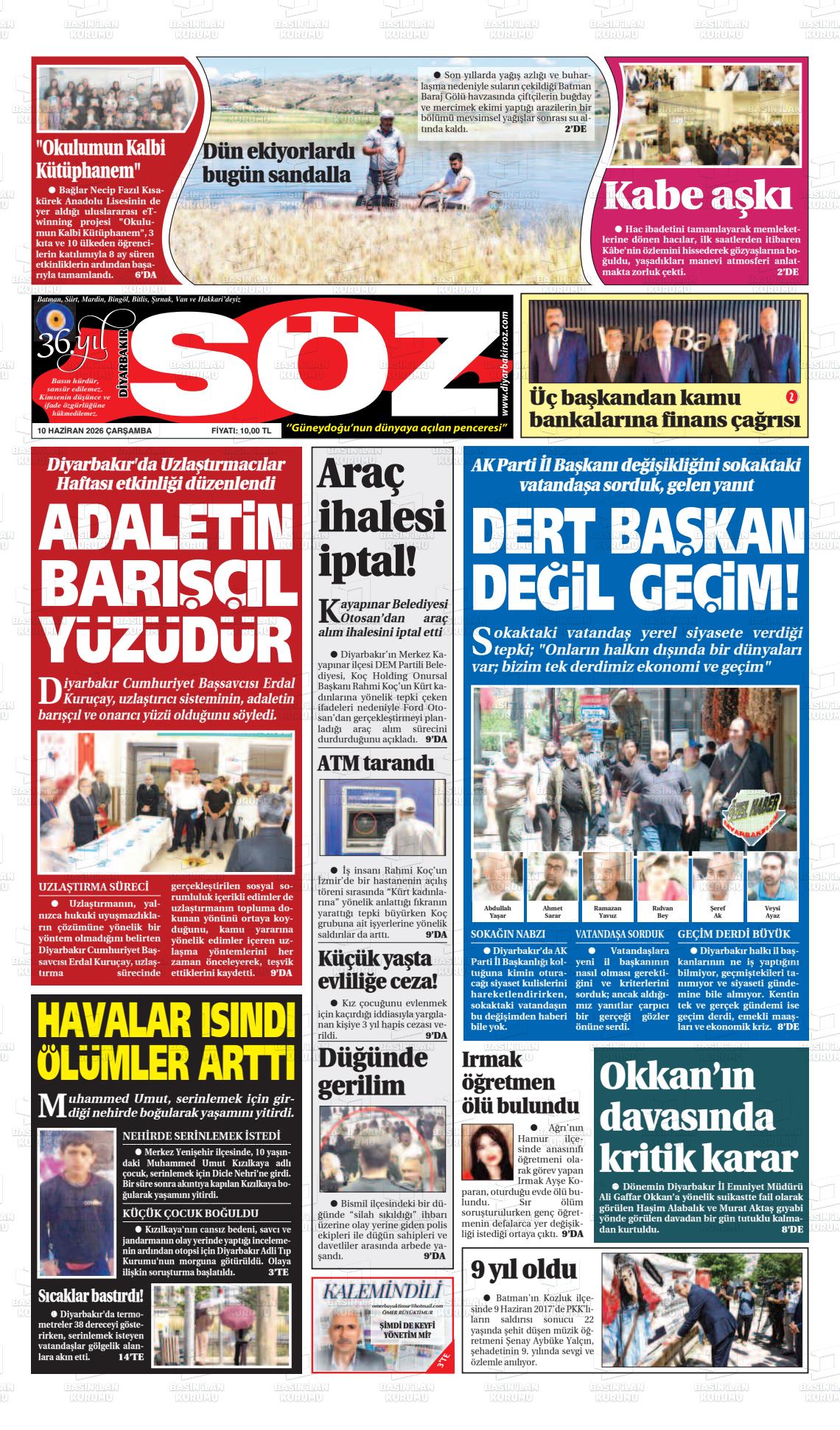 Diyarbakir Soz 10.06.2026