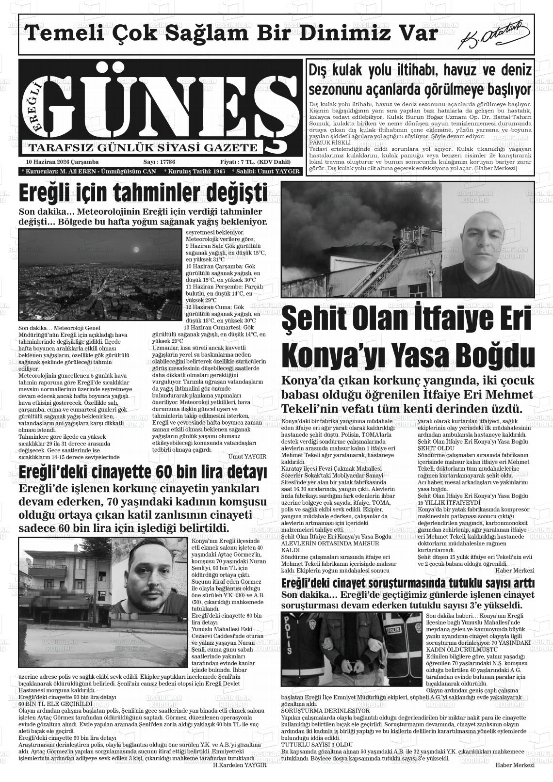 Konya Eregligunes 10.06.2026