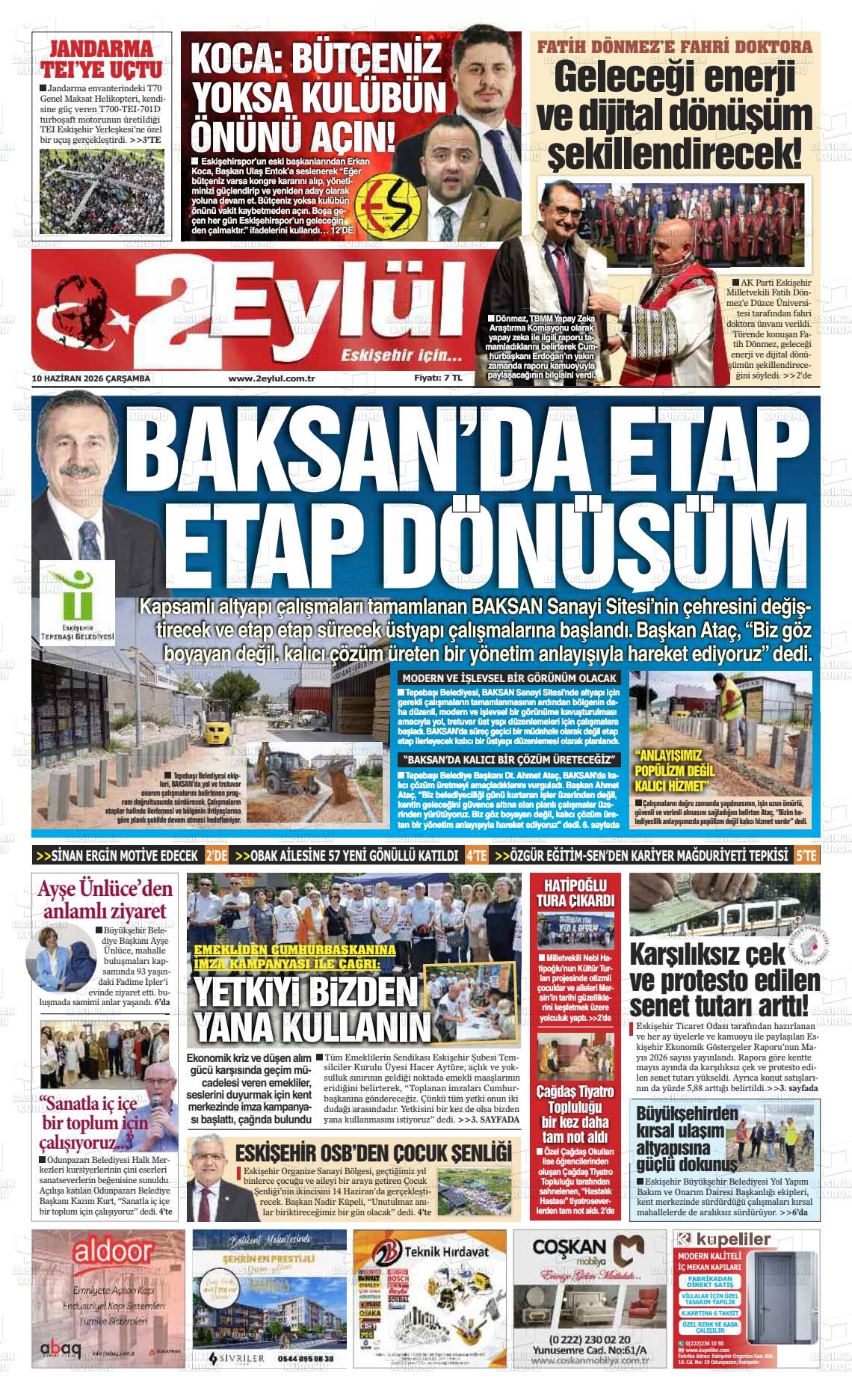 Eskisehir 2 Eylul 10.06.2026