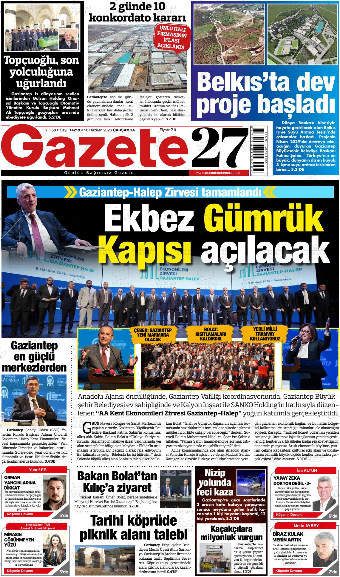 Gaziantep Dogus 10.06.2026
