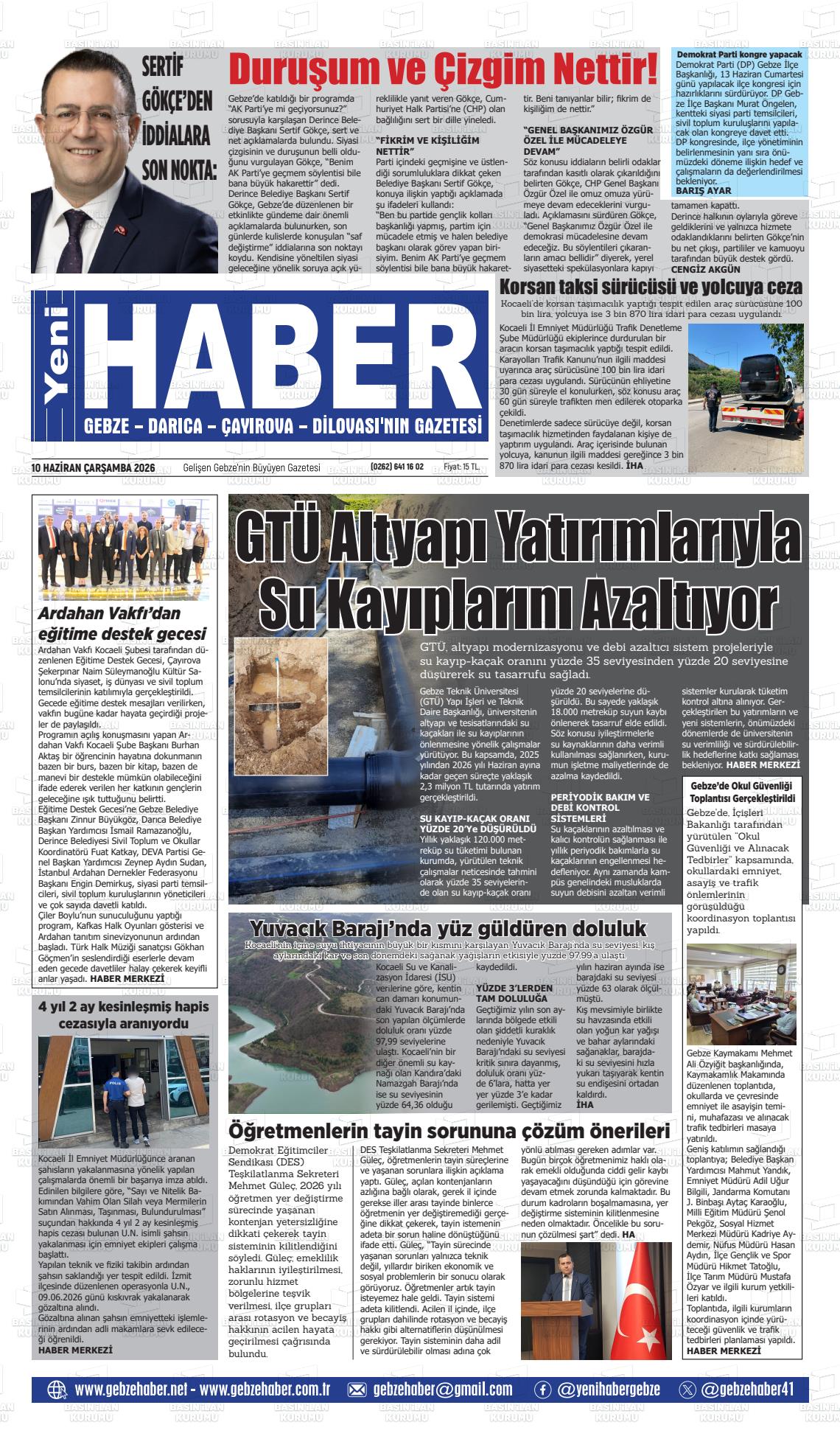 Kocaeli Gebzehaber 10.06.2026