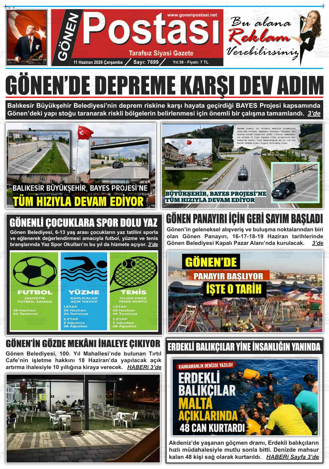 Balikesir Gonenpostasi 10.06.2026