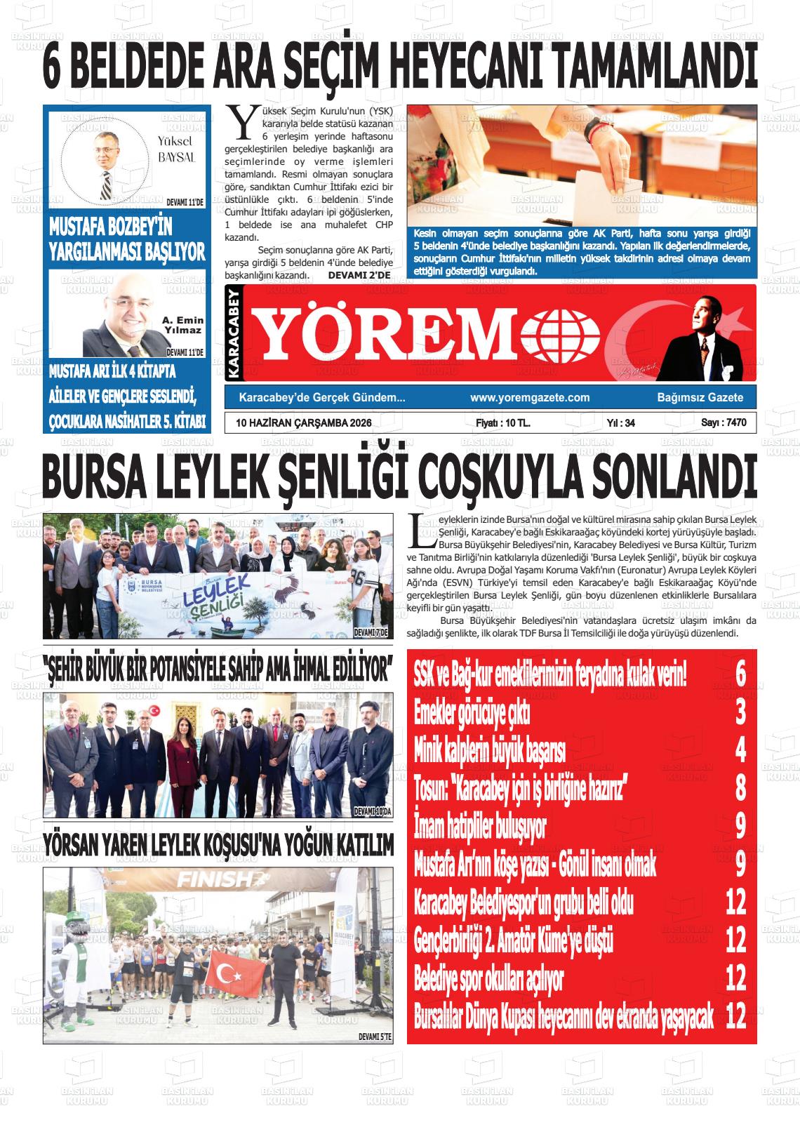 Bursa Karacabeyyorem 10.06.2026