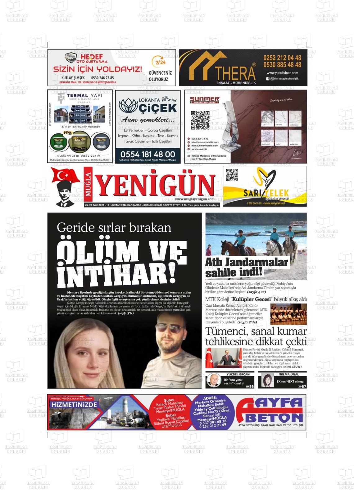 Mugla Yenigun 10.06.2026