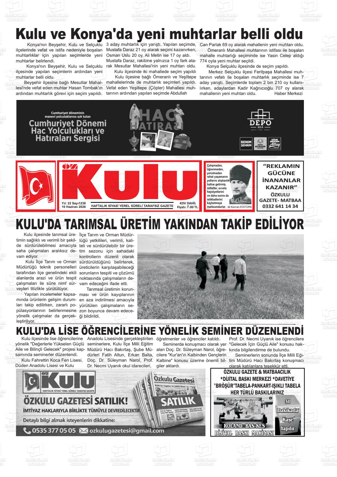 Konya Ozkulu 10.06.2026