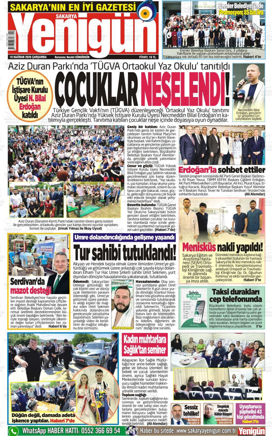 Sakarya Yenigun 10.06.2026