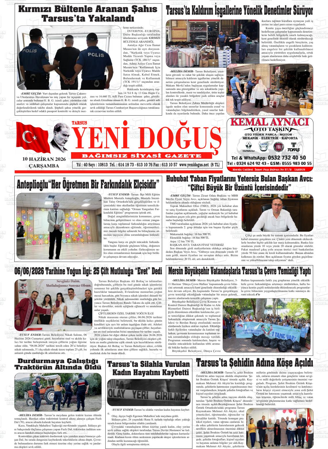 Mersin Tarsusyenidogus 10.06.2026
