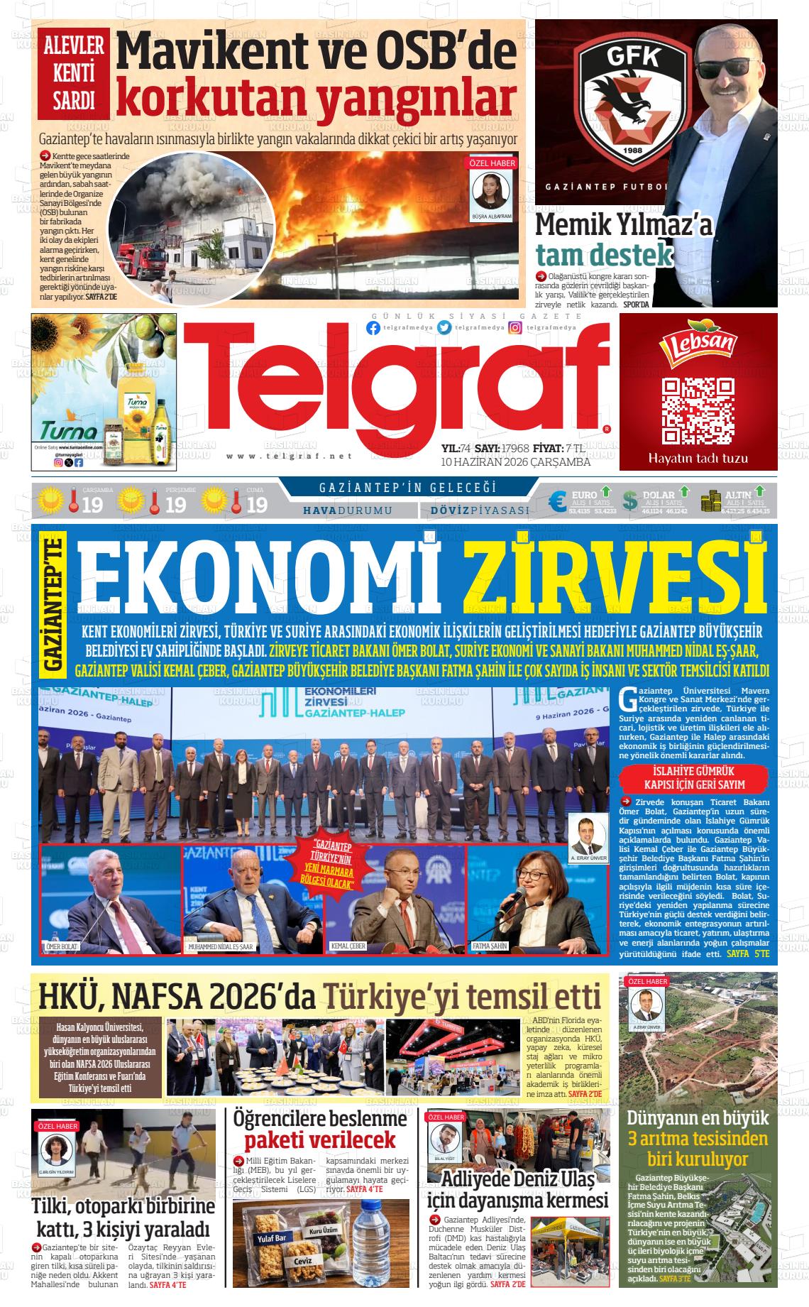 Gaziantep Telgraf 10.06.2026