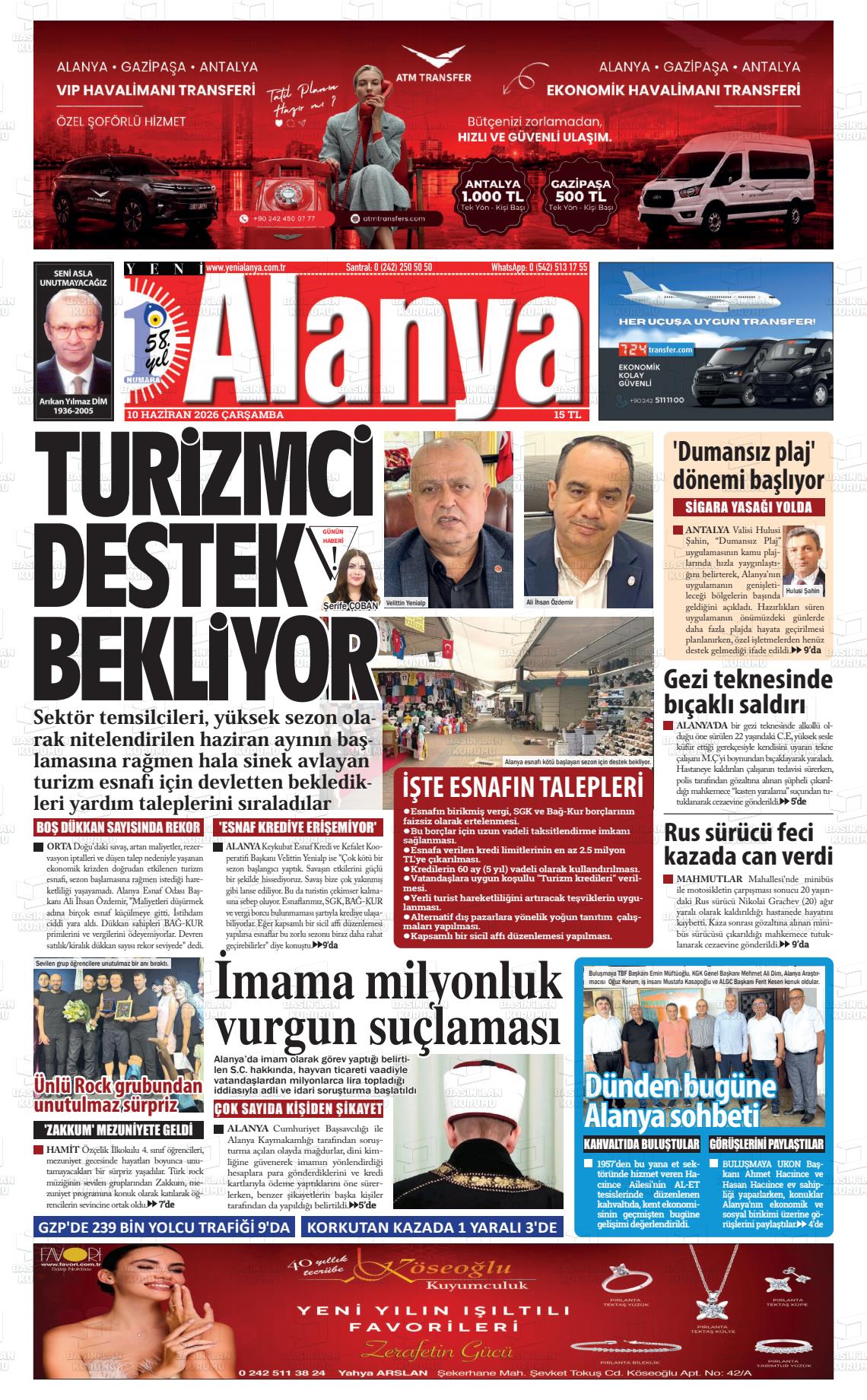 Antalya Yenialanya 10.06.2026