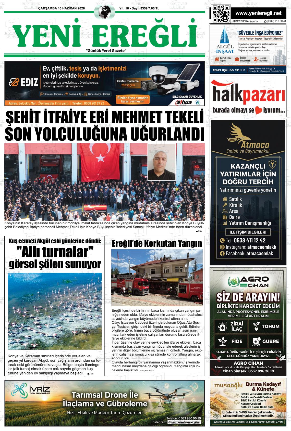 Konya Yenieregli 10.06.2026