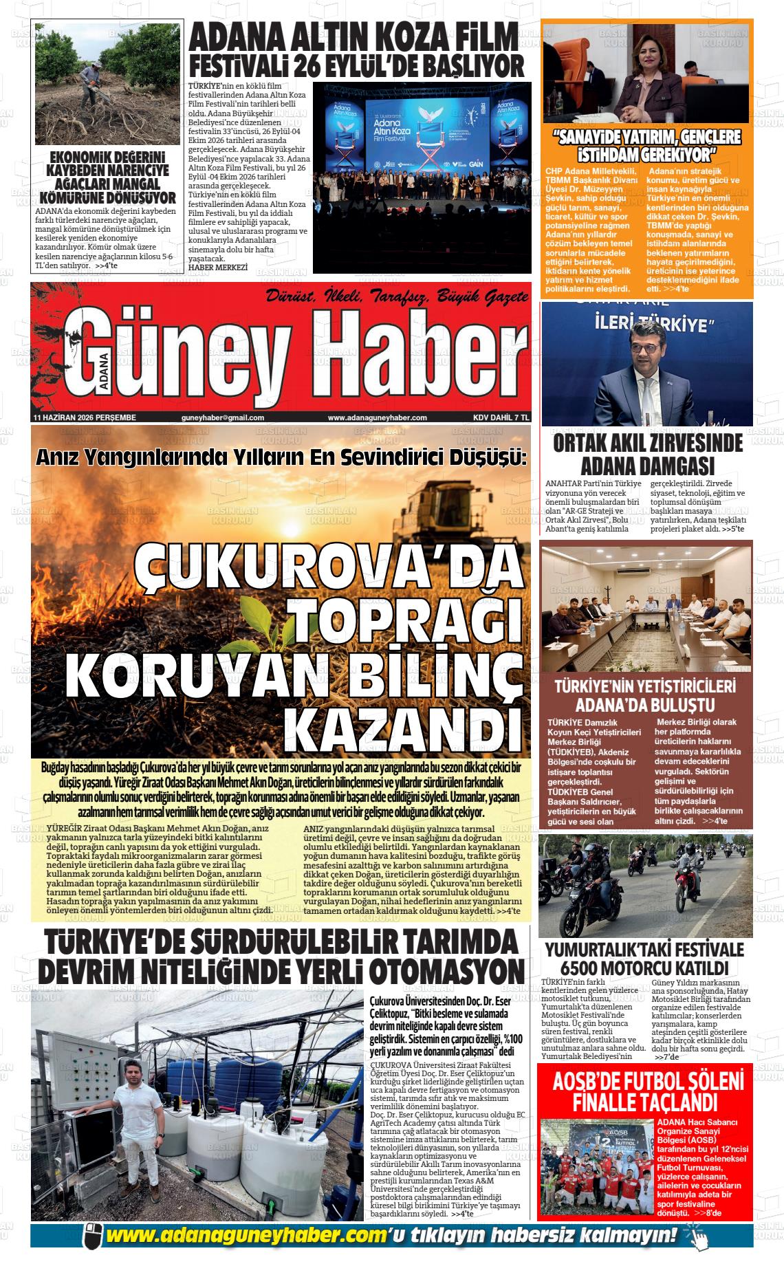 Adana Guneyhaber 11.06.2026