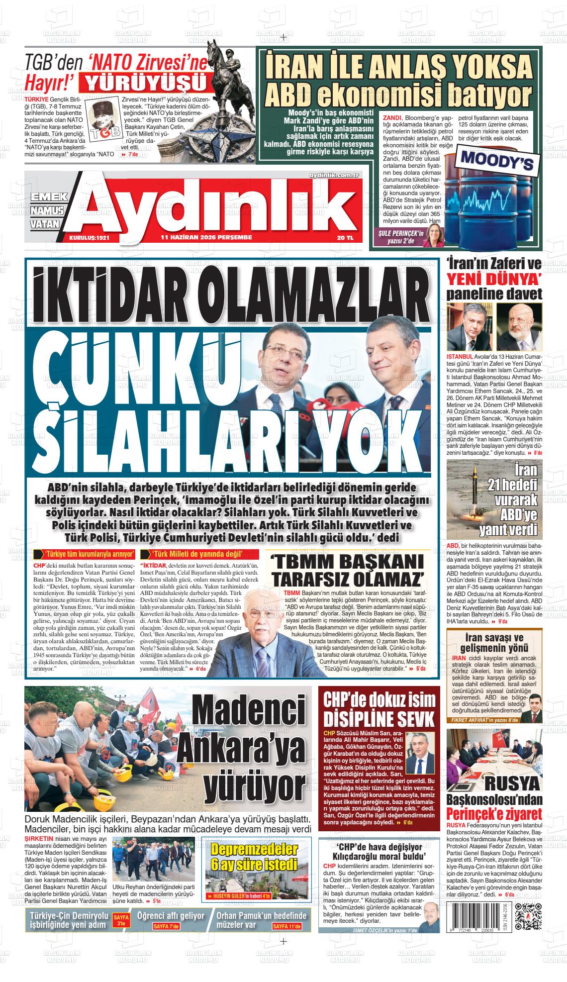 Istanbul Aydinlikvatanemeknamus 11.06.2026