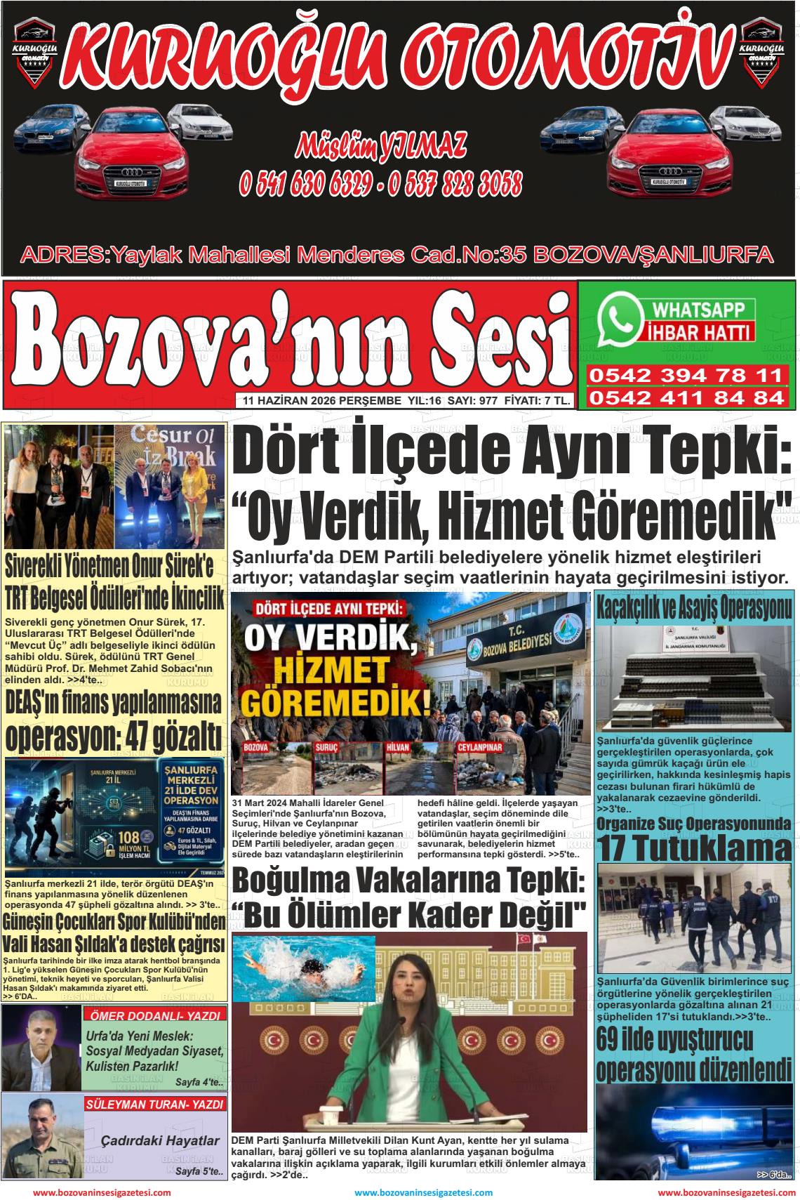 Sanliurfa Bozovaninsesi 11.06.2026
