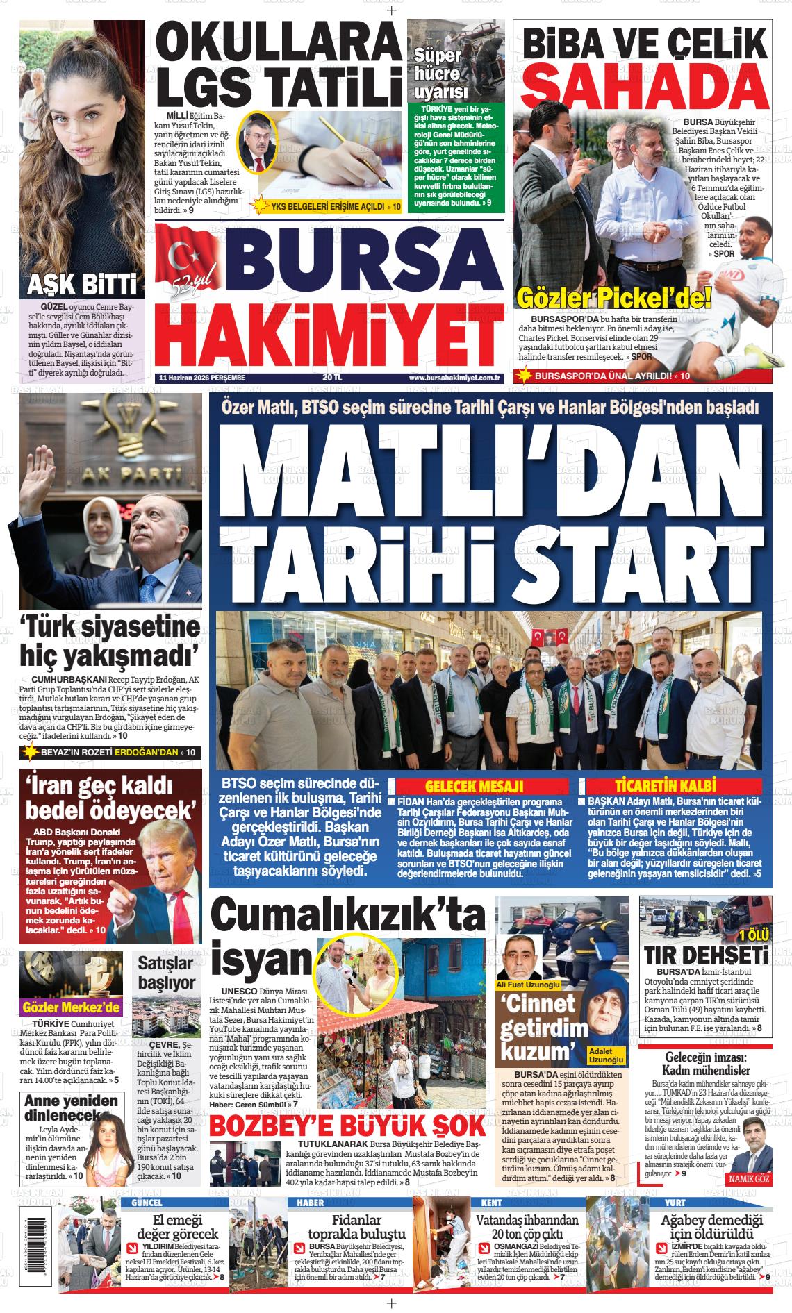 Bursa Hakimiyet 11.06.2026