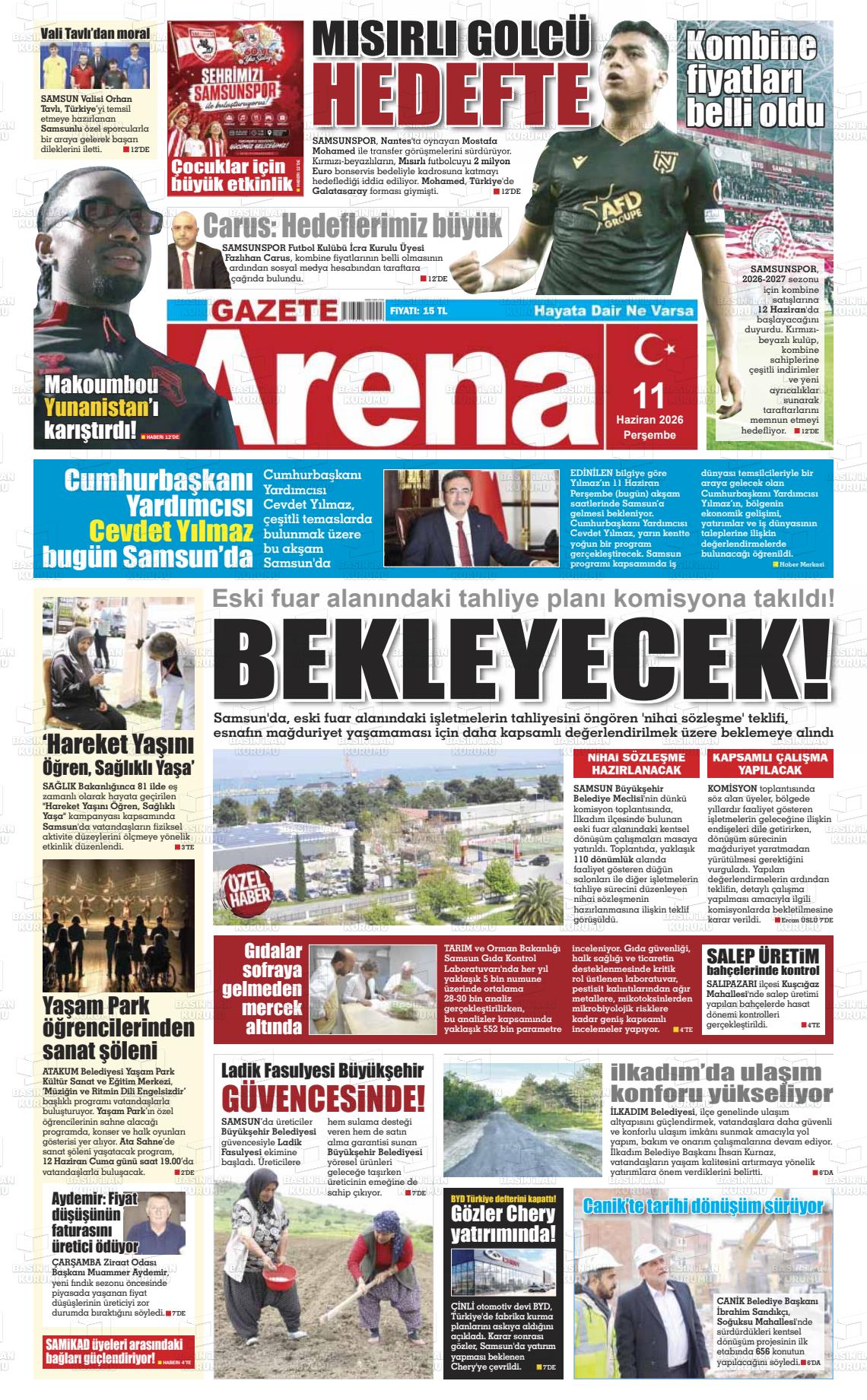 Samsun Gazetearena 11.06.2026