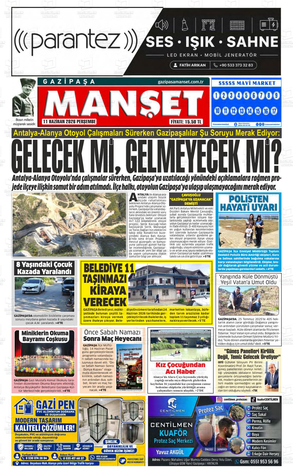 Antalya Gazipasamanset 11.06.2026
