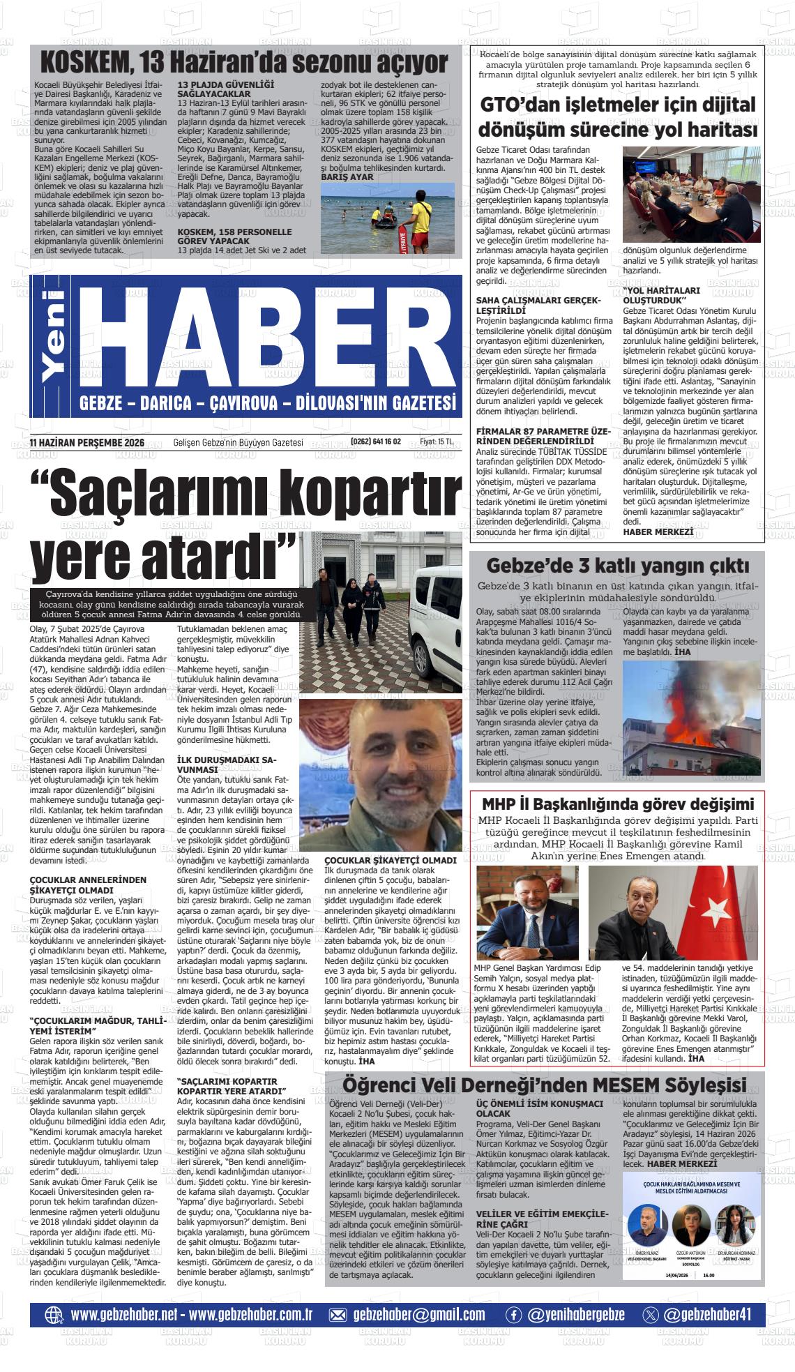 Kocaeli Gebzehaber 11.06.2026