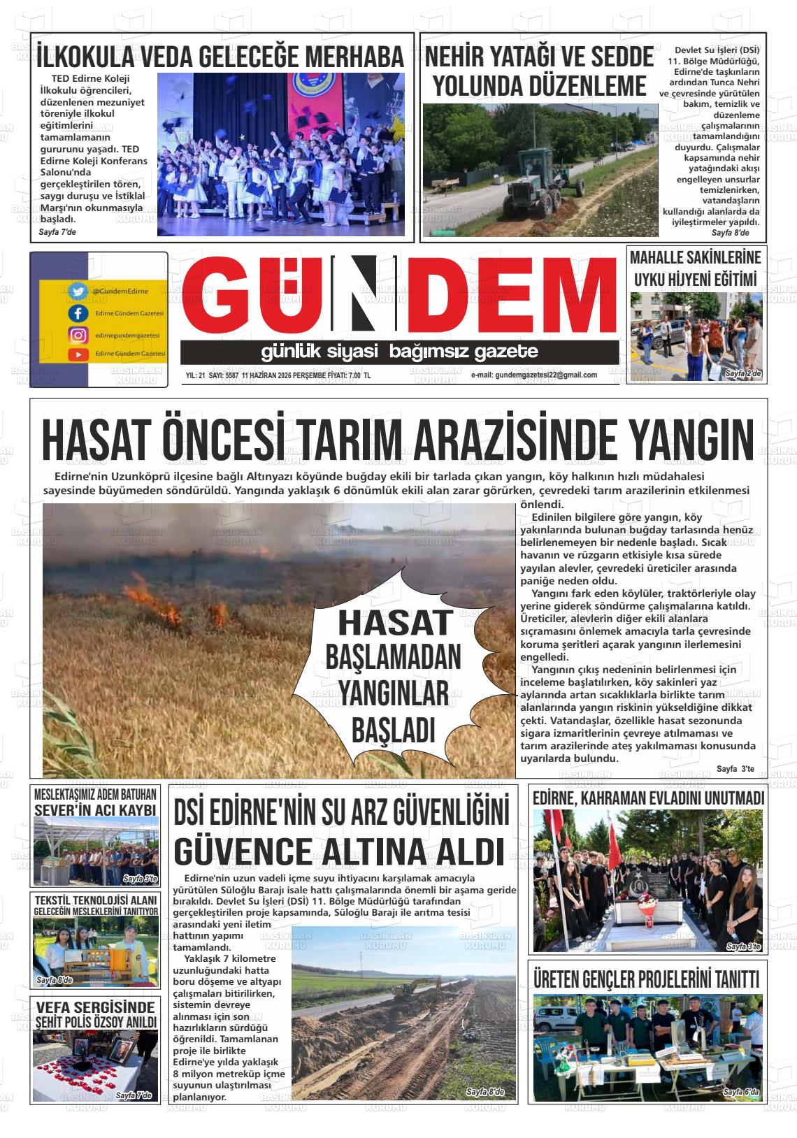 Edirne Gundem 11.06.2026