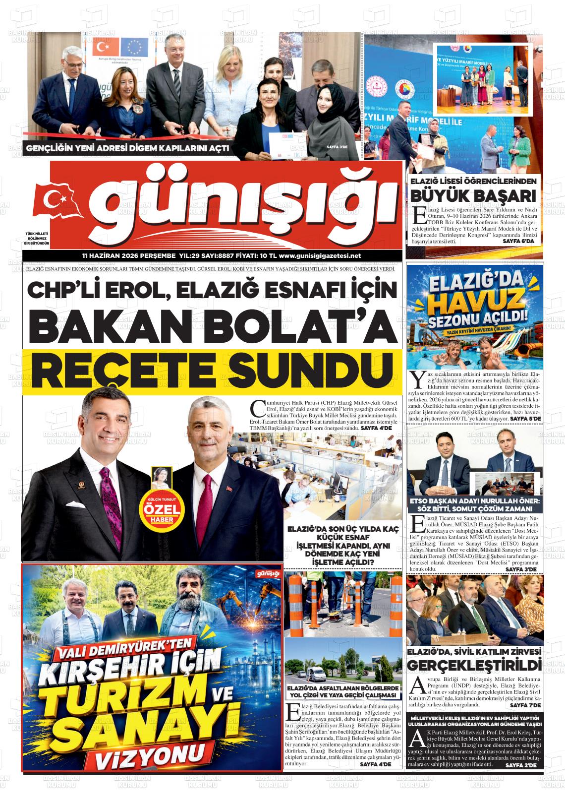 Elazig Gunisigi 11.06.2026